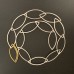 Kette Silber, elliptische Elemente, Verschluß goldplattiert, Lg. 92 cm