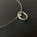 Anhänger Kreis mit Perle, ca. 19 mm, Silber