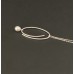 Anhänger Oval, ca. 35 mm groß, mit Perle + Kettchen Länge 45 cm, Silber