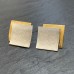 Ohrstecker Quadrate versetzt, ca. 18 mm, Silber teilgoldplattiert