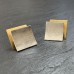 Ohrstecker Quadrate versetzt, ca. 18 mm, Silber teilgoldplattiert