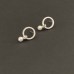 Ohrstecker Kreis mit beweglicher Perle, ca. 11 mm, Silber