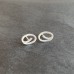 Ohrstecker geschwungenes Oval, ca. 10 mm, Silber