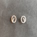 Ohrstecker geschwungenes Oval, ca. 10 mm, Silber