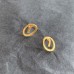 Ohrstecker geschwungenes Oval, ca. 10 mm, Silber goldplattiert