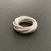 Ring 7 Ringe - Vierkantdraht - Silber