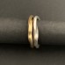Ring gedreht, ca. 3 mm breit, Silber goldplattiert