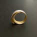 Ring geschwungen, ca. 7  mm breit innen goldplattiert