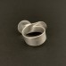 Ring Acht, 2 Platten, ca. 31  mm, Silber