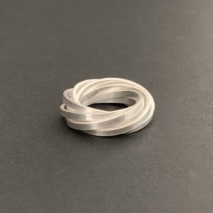 Ring 7 Ringe - Vierkantdraht - Silber