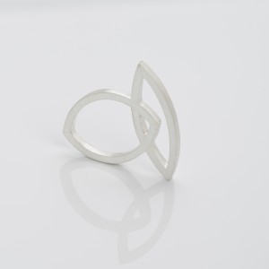 Ring 2 Ellipsen, ca. 3 mm breit, Silber