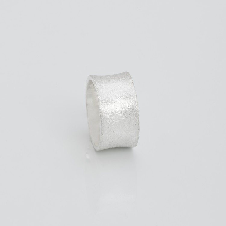 Ring konkav, ca. 11 mm breit, Silber