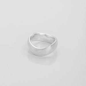 Ring Welle massiv, ca. 6 mm breit, Silber