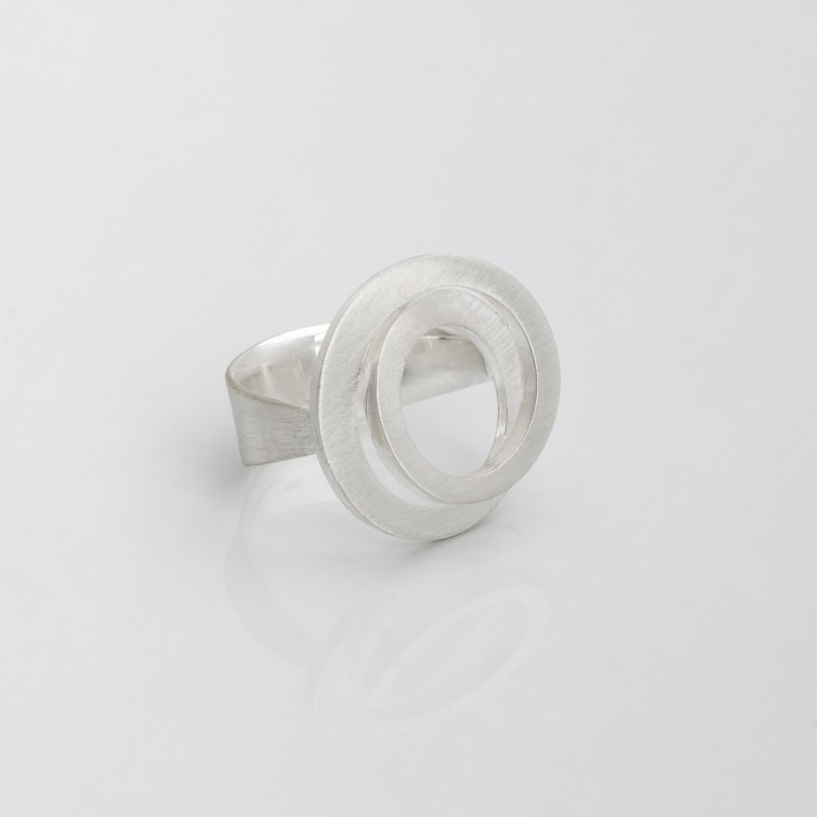 Ring Looping, ca. 25 mm groß, Silber