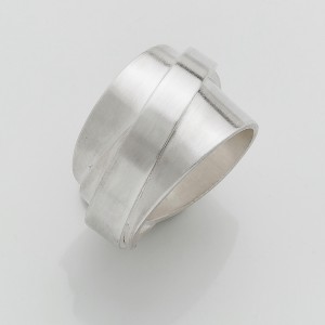 Ring gewickelt, ca.18mm, Silber