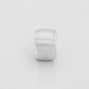 Ring Welle massiv, ca. 13 mm breit, Silber